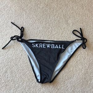 Skrewball Black Bikini Bottom NWOT
